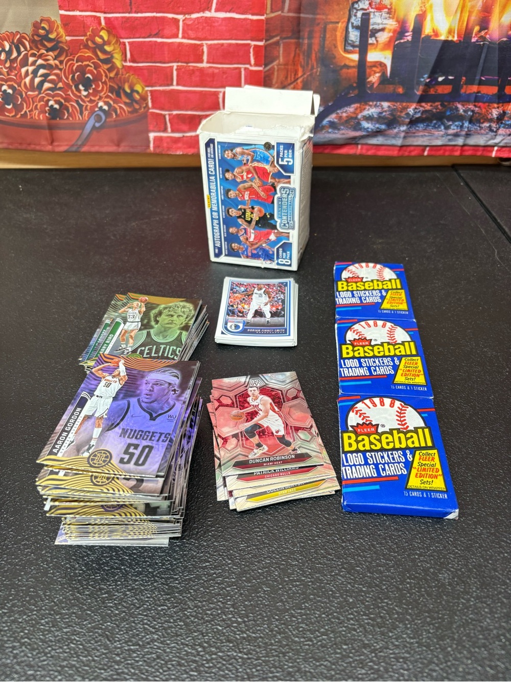 Assorted Sports Trading Cards and Baseball Sticker Packs - Mixed Colors